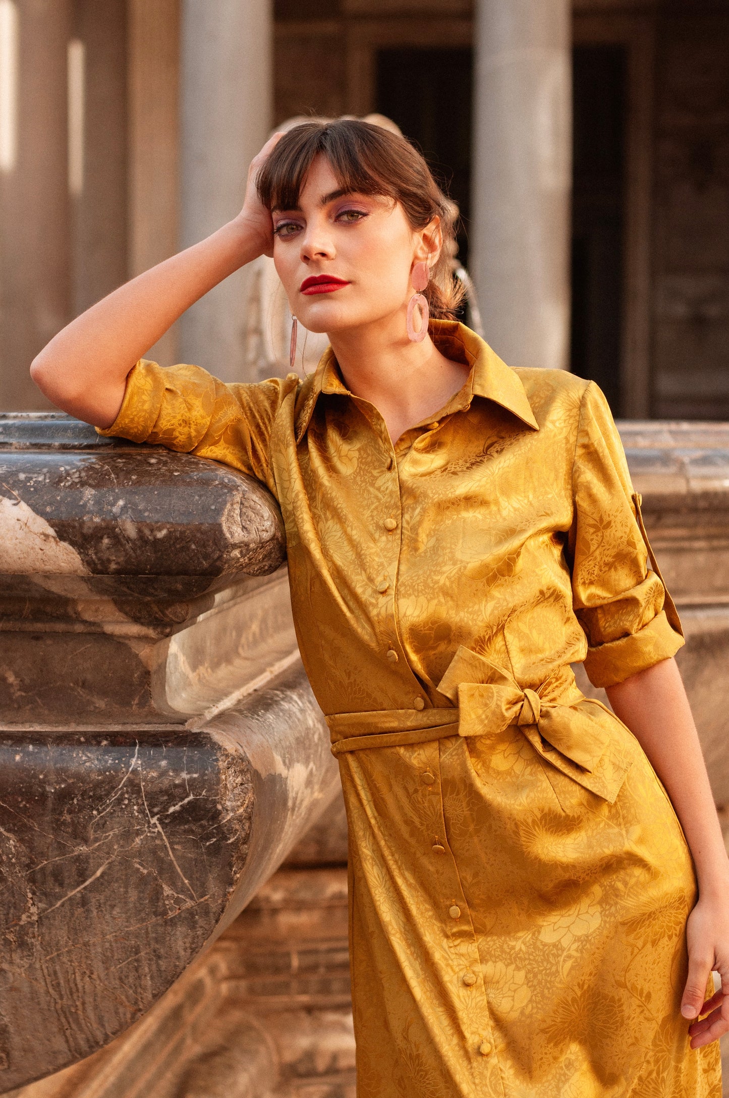 ENNA Jacquard Midi Dress