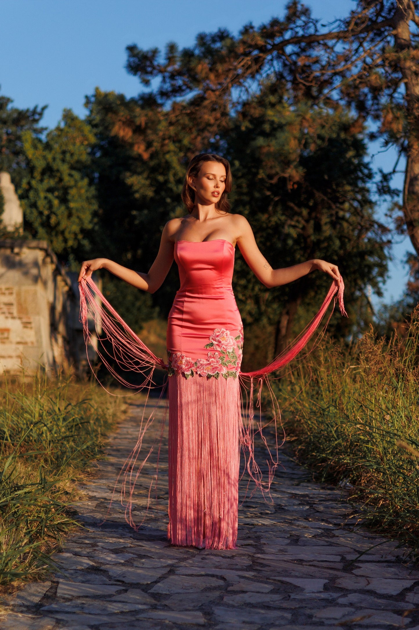 FIORELLA ROSA Maxi Tassel Dress